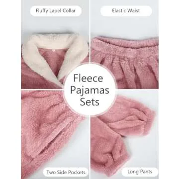 Cozy Fluffy Pajamas Set for Women - Winter Comfort