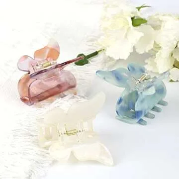 NAISIER Butterfly Hair Clips - Eco-friendly 3 Pack