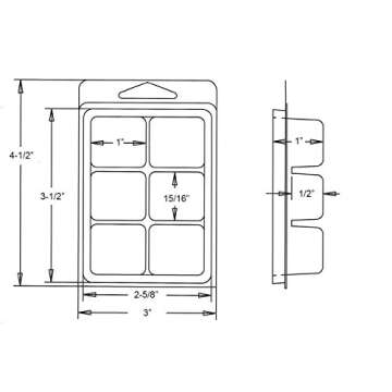 DGQ Wax Melt Molds - 50 Packs Clear Empty Plastic Wax Melt Clamshells for Wickless Wax Melt Candles
