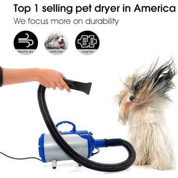 SHELANDY Pet Hair Force Dryer with Heater