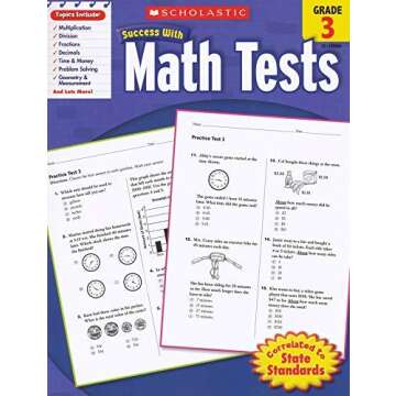 Scholastic Success With - Grade 3 Complete Set (7 books): Multiplication&Division 3, Math 3, Math Tests 3, Grammar 3, Reading Comprehension 3, Reading Tests 3 and Writing 3