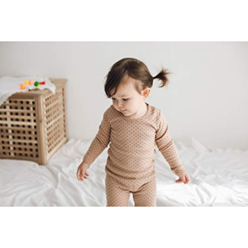 Kids Polka Dot Pajama Set Snug Fit Cotton Sleepwear 6M-8T