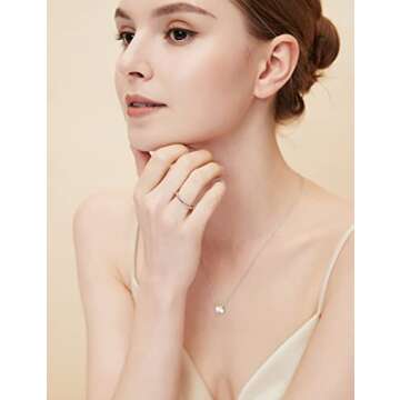 EAMTI 925 Sterling Silver Ring 2mm Stacking Twist Rope Ring Engagement Wedding Band 7