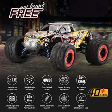 WIAORCHI High Speed 1:18 RC Car - Waterproof Off Road Fun
