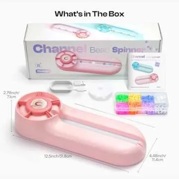 Caydo Bead Spinner with Bead Board, G1 Electric Channel Bracelet Spinner for Bracelets Designing and Making, Suitable for Clay Beads, Pony Beads, Seed Beads & Round Beads