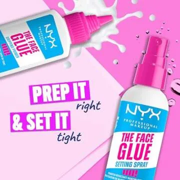 NYX PROFESSIONAL MAKEUP The Face Glue Gripping Primer, Hydrating Makeup Primer with Up To 24HR Wear, Vegan & Cruelty Free