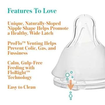 Evenflo Feeding Premium Proflo Venting Balance Plus Standard Neck Baby, Newborn and Infant Bottles - Developed by Pediatric Feeding Specialists - 9 Ounce (Pack of 6)