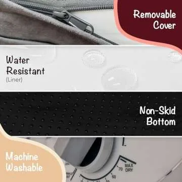 Friends Forever X-Large Dog Bed, Orthopedic Dog Sofa Memory Foam Mattress, Calming Dog Couch Bed, Wall Rim Pillow, Water Resistant Liner, Washable Cover, Non-Slip Bottom, Chester, X-Large Grey