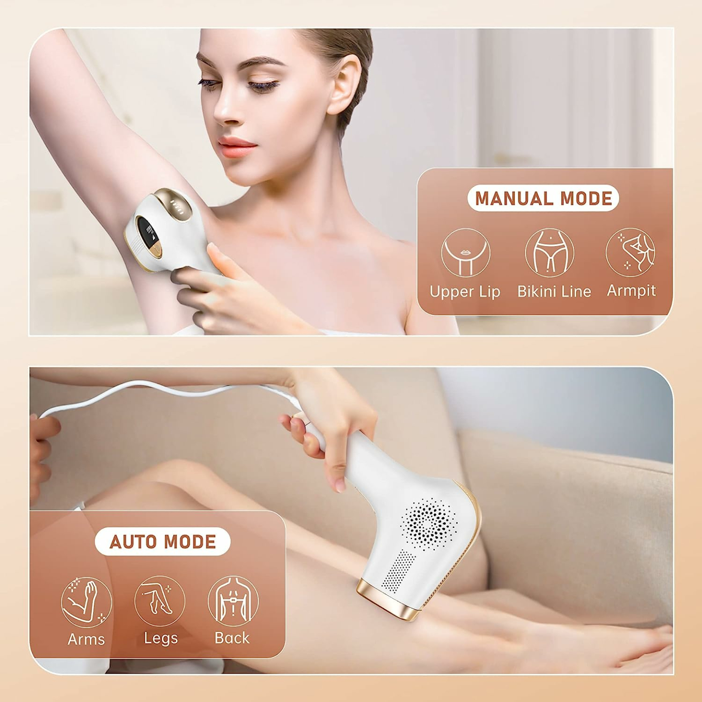 Painless At Home IPL Hair Removal Device for Women