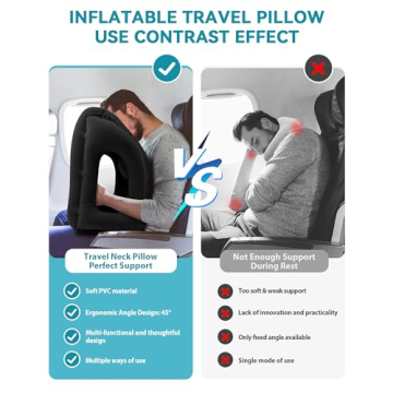 Comfortable JefDiee Inflatable Travel Pillow for Every Journey