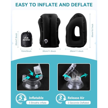 Comfortable JefDiee Inflatable Travel Pillow for Every Journey