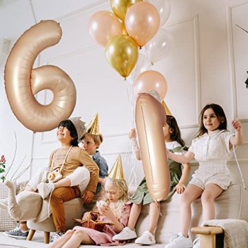 Number 2 Retro Apricot Balloon for First Birthdays