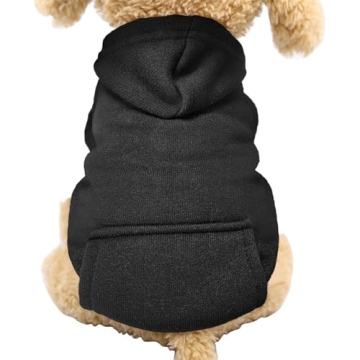 Jecikelon Winter Dog Hoodie Sweatshirts - Stylish Pocketed Warmth for Small Dogs