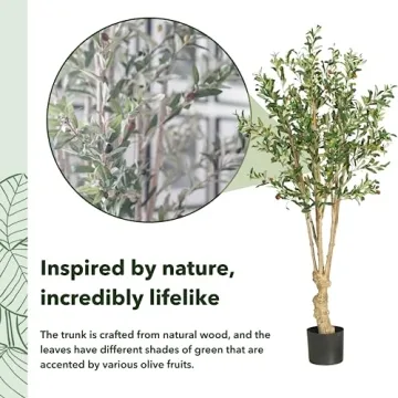 Nearly Natural Olive Silk Tree - 5 Feet of Lifelike Beauty