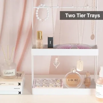 Lolalet Jewelry Organizer Stand - 4-Tier Rack for Necklaces