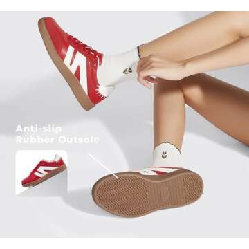 LUCKY STEP Women Retro Sneakers Stylish Casual Trainers