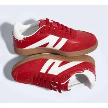 LUCKY STEP Women Retro Sneakers Stylish Casual Trainers