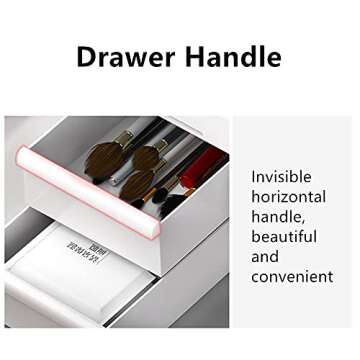 XIOU Makeup Desk Organizer with Drawers - Countertop Organizer for Cosmetics, Vanity Holder for Lipstick, Brushes, Lotions, Eyeshadow, Nail Polish and Jewelry (Pink)