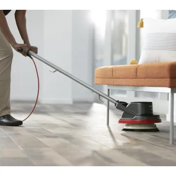 Oreck Commercial Orbiter Hard Floor Cleaner Machine, Multi-Purpose Floor Cleaning, Random Orbital Drive, Wide Cleaning Path, 50-Foot Long Cord, ORB550MC, Gray/Red
