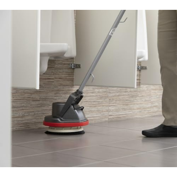 Oreck Commercial Orbiter Hard Floor Cleaner Machine, Multi-Purpose Floor Cleaning, Random Orbital Drive, Wide Cleaning Path, 50-Foot Long Cord, ORB550MC, Gray/Red