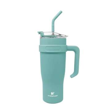 HYDRAFLOW Capri - 40oz Tumbler with Straw - Triple Wall Vacuum Insulated Tumbler - Insulated Smoothi...
