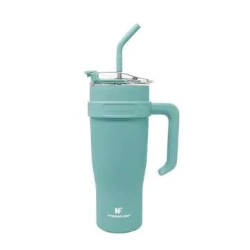 HYDRAFLOW Capri - 40oz Tumbler with Straw - Triple Wall Vacuum Insulated Tumbler - Insulated Smoothi...