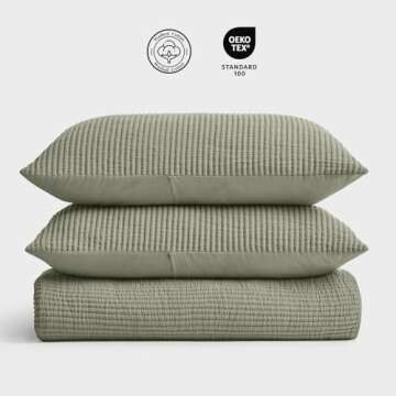 EVERGRACE Lightweight Cotton Coverlet Set for All Seasons