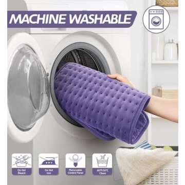 Heating Pad for Pain Relief | Electric Heat Pad for Back, Neck, Shoulder & Cramps | 6 Heat Settings, Auto Shut-Off, Moist & Dry Heat Options | Machine Washable, 12” x 24” | Ideal Gift for Men & Women