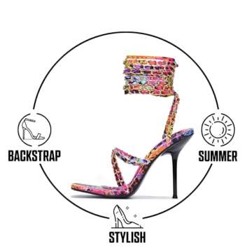 Cape Robbin Strappy Heels for Women Stripper Heels Sexy Womens Heels Woven High Heels for Women - Wo...