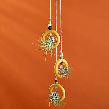 Juvale Unfinished Natural Wood Rings for Crafts, Macrame Projects, Jewelry Making, DIY Pendant Connectors (2.1 Inches) 20 Pack