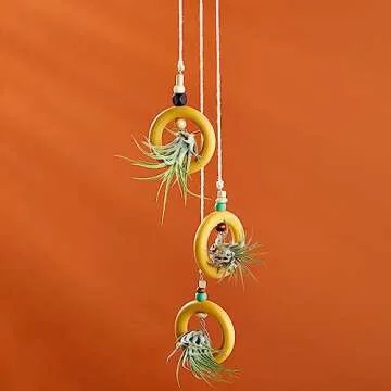 Juvale Unfinished Natural Wood Rings for Crafts, Macrame Projects, Jewelry Making, DIY Pendant Connectors (2.1 Inches) 20 Pack