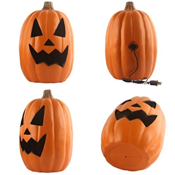 Light Up Halloween Jack O' Lantern - 20 Inch Decorative Pumpkin
