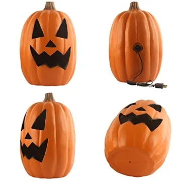 Light Up Halloween Jack O' Lantern - 20 Inch Decorative Pumpkin