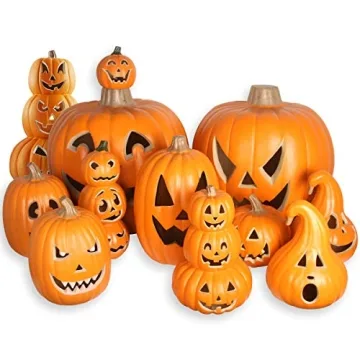 Light Up Halloween Jack O' Lantern - 20 Inch Decorative Pumpkin