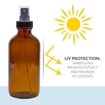 Cornucopia 8-Ounce Amber Glass Spray Bottles (4-Pack)