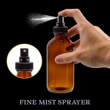 Cornucopia 8-Ounce Amber Glass Spray Bottles (4-Pack)