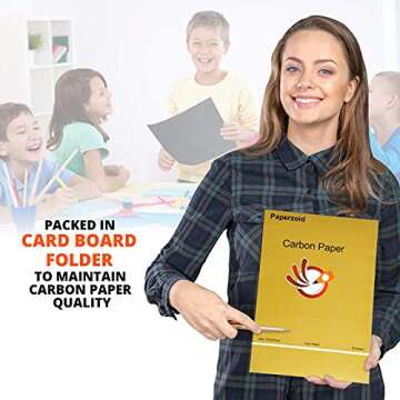 Paperzoid 30-Pack Carbon Paper for Tracing Patterns and Sketches, (8.5x11 Inches) A4 Size