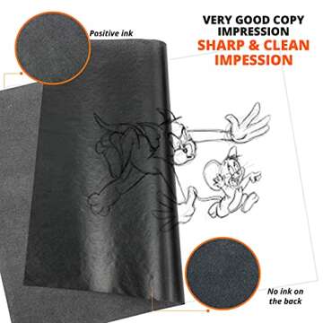 Paperzoid 30-Pack Carbon Paper for Tracing Patterns and Sketches, (8.5x11 Inches) A4 Size