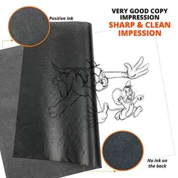 Paperzoid 30-Pack Carbon Paper for Tracing Patterns and Sketches, (8.5x11 Inches) A4 Size