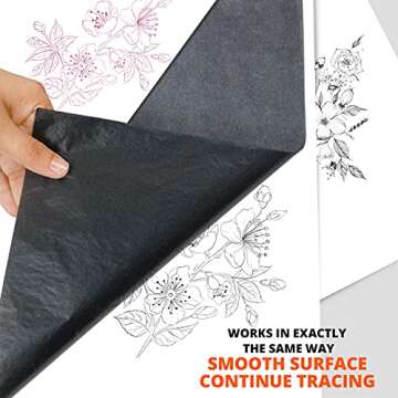 Paperzoid 30-Pack Carbon Paper for Tracing Patterns and Sketches, (8.5x11 Inches) A4 Size