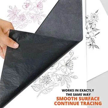 Paperzoid 30-Pack Carbon Paper for Tracing Patterns and Sketches, (8.5x11 Inches) A4 Size