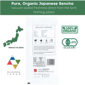 Ocha & Co. Organic Sencha - Loose Leaf Japanese Green Tea - High Grade Sencha Green Tea - Mild, Rich...