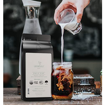 Lifeboost Half Caff Whole Bean Coffee Low Acid Organic