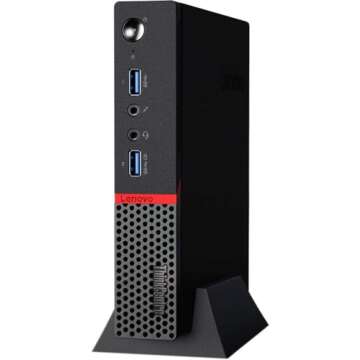 Lenovo ThinkCentre M900 Tiny Desktop Mini Computer PC Set with New 24-inch FHD Monitor, Intel Core i...