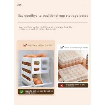 Mododer 4 Tiers Egg Dispenser Holder for 30 Eggs