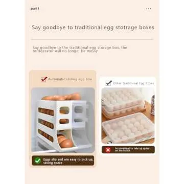 Mododer 4 Tiers Egg Dispenser Holder for 30 Eggs