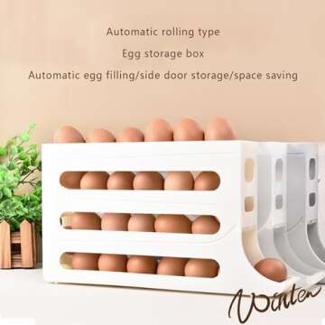 Mododer 4 Tiers Egg Dispenser Holder for 30 Eggs