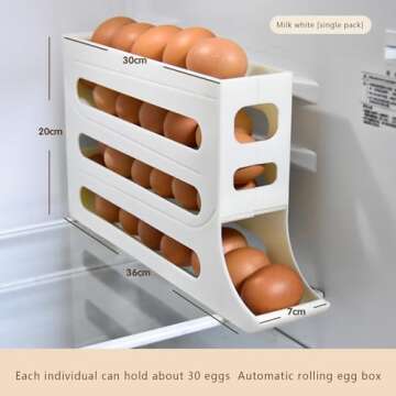 Mododer 4 Tiers Egg Dispenser Holder for 30 Eggs