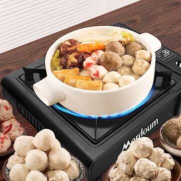 Mordoum Portable Butane Camping Stove for Outdoor Cooking