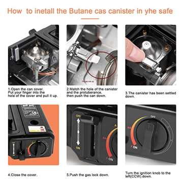 Mordoum Portable Butane Camping Stove for Outdoor Cooking